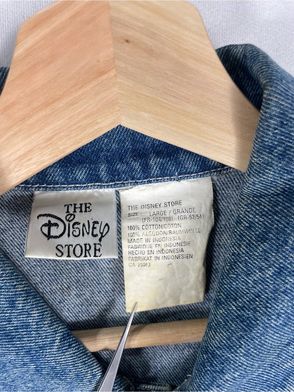 Vtg Disney Snow White 7 Dwarfs Blue Denim Jean Jacket Mens Sz L - Picture 7 of 10